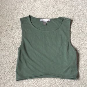 Green crop top